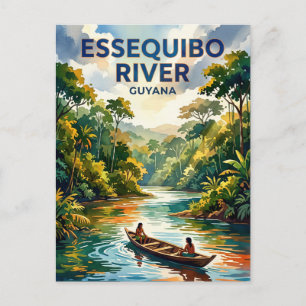 Carte Postale Rivière Essequibo Guyana