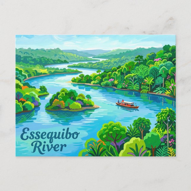 Carte Postale Rivière Essequibo Guyana (Devant)