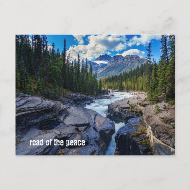Carte Postale Rivière - Forêt verte - Rocher - Citation Mix (Devant)