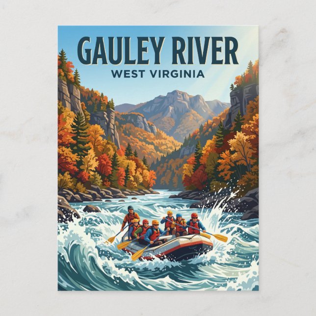 Carte Postale Rivière Gauley Virginie-Occidentale (Devant)