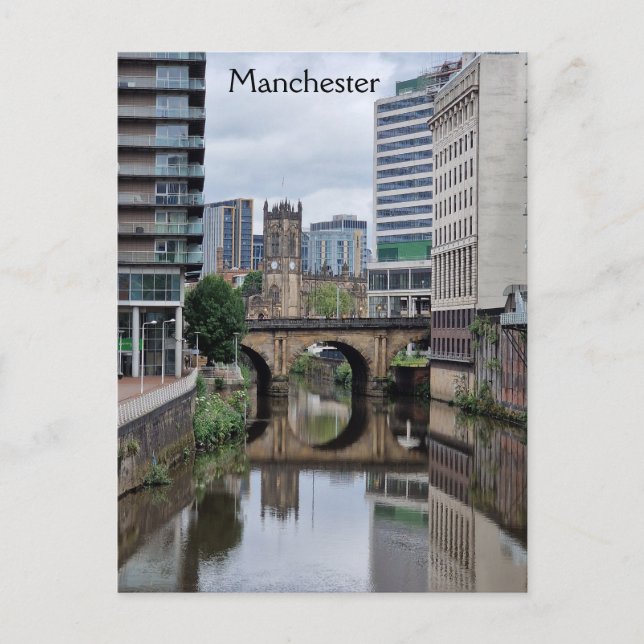 Carte Postale Rivière Irwell - La frontière Salford Manchester (Devant)