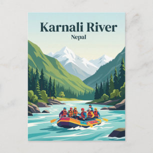 Carte Postale Rivière Karnali Népal