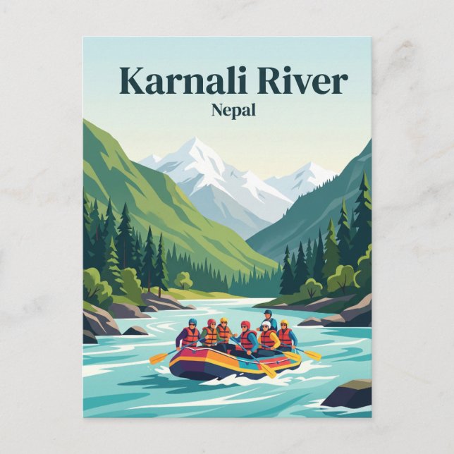Carte Postale Rivière Karnali Népal (Devant)