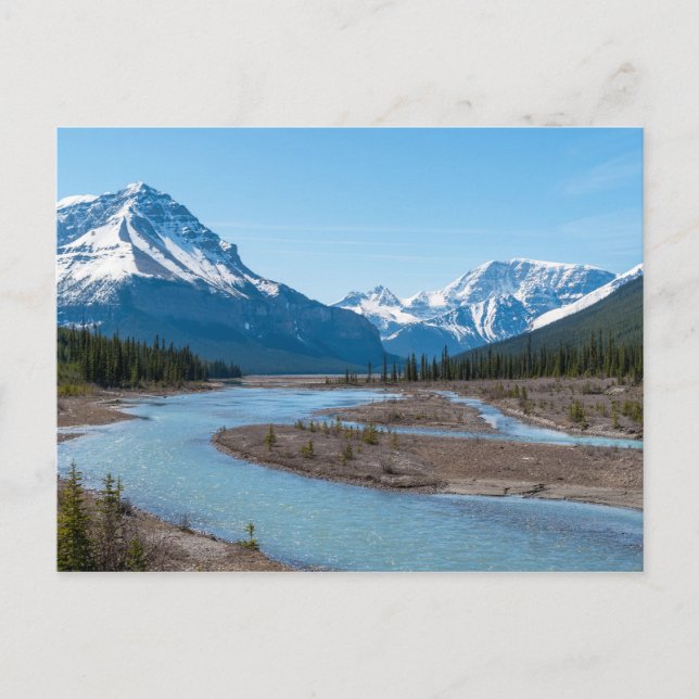 Carte Postale Rivière le long de l'autoroute Icefields Parkway 9 (Devant)
