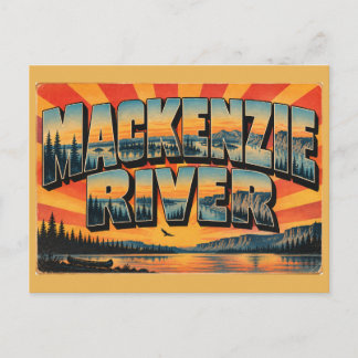Carte Postale Rivière Mackenzie NT Forêt Boréale Canyon Art