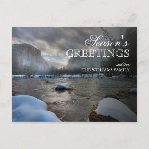 Carte Postale Rivière Merced couverte de neige à Yosemite