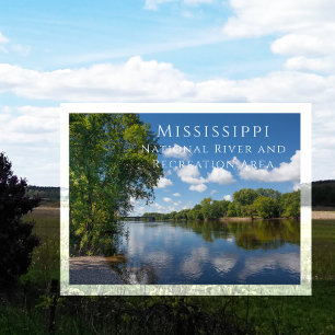 Carte Postale Rivière Mississippi Jour Ensoleillé, au nord de Mi