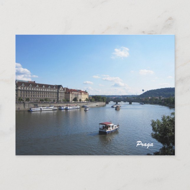 Carte Postale Rivière Moldava, Prague (Devant)
