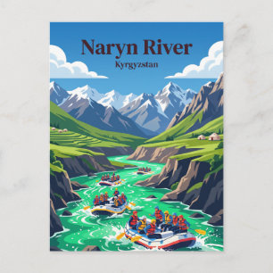 Carte Postale Rivière Naryn Kirghizistan