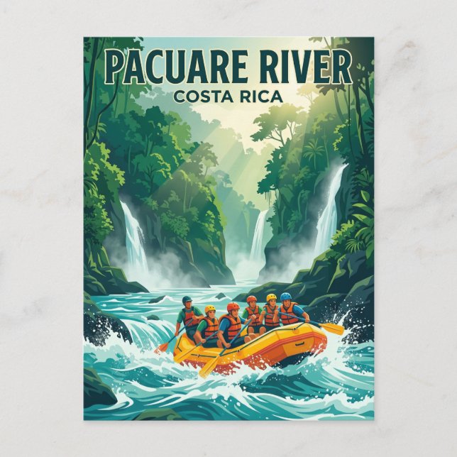 Carte Postale Rivière Pacuare Costa Rica (Devant)