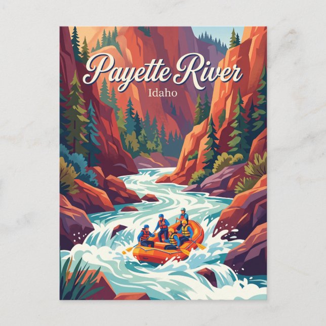 Carte Postale Rivière Payette, Idaho, États-Unis (Devant)