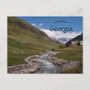 Carte Postale Rivière Près D'Ushguli Géorgie