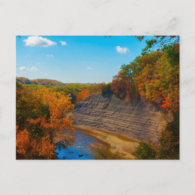 Carte Postale Rivière Rocheuse en automne, Cleveland, Ohio (Devant)