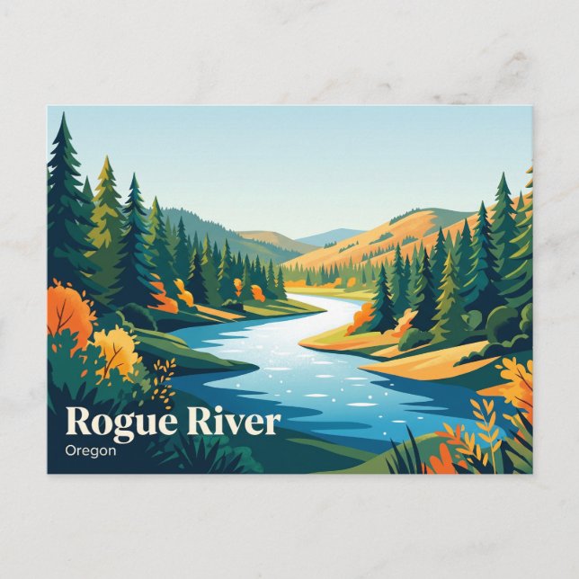 Carte Postale Rivière Rogue USA (Devant)