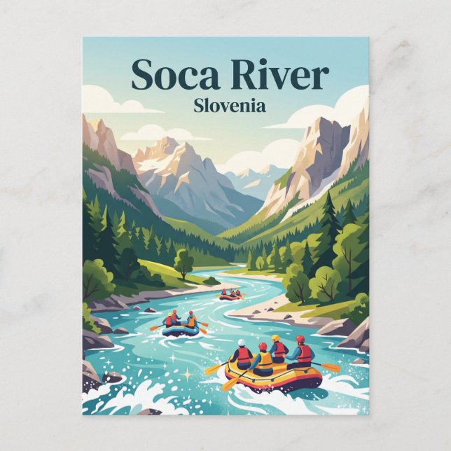 Carte Postale Rivière Soca Slovénie (Devant)