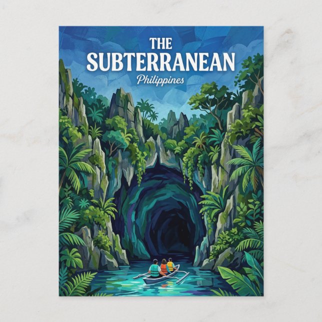 Carte Postale Rivière souterraine Philippines (Devant)