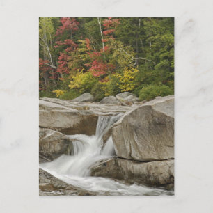 Carte Postale Rivière Swift passant à travers des rochers, Blanc