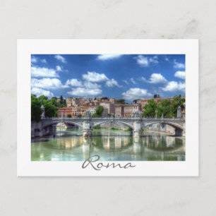 Carte Postale Rivière Tibre en Roma, Italie