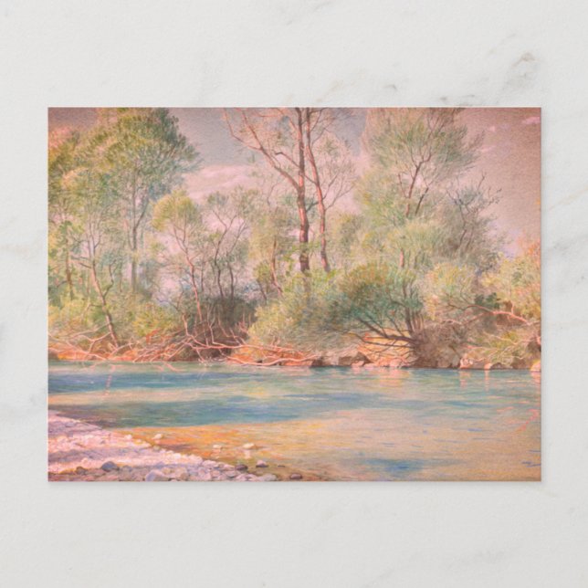 Carte Postale Rivière Traunstein sur la route vers Empfig, Baviè (Devant)