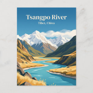 Carte Postale Rivière Tsangpo Chine