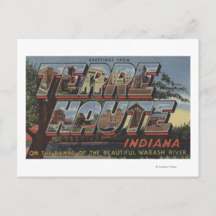 Carte Postale Rivière Wabash - Scènes de grandes lettres
