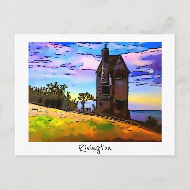 Carte Postale Rivington Pigeon Tower Leverhulmes Garden Horwich (Devant)