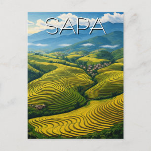 Carte Postale Riz Padi à Sapa Vietnam Voyage