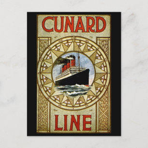 Carte Postale RMS Berengaria Cunard Line Linge Vintage de luxe