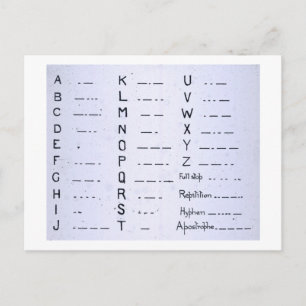 Carte Postale RMS Titanic Morse Code Vintage S.O.S.