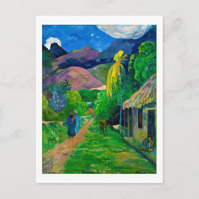 Carte Postale Road in Tahiti, Gauguin (Devant)
