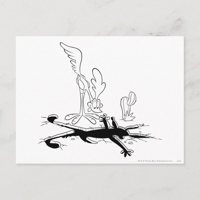 Carte Postale ROAD RUNNER™ et WILE E. COYOTE™ Trou en forme (Devant)