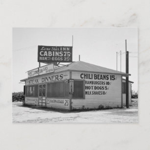 Carte Postale Roadside Diner, 1939