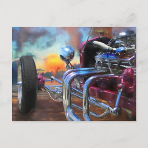 Carte Postale Roadster Modèle T RÊVES DE COUCHER DE SOLEIL SUR L