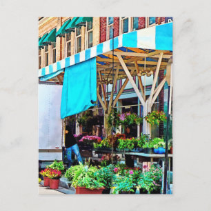 Carte Postale Roanoke VA - Déchargement d'un camion à fleurs