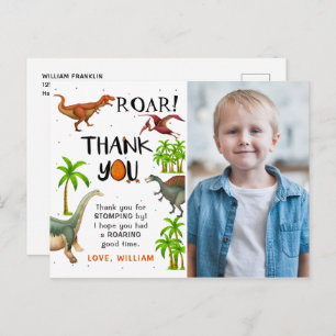 Carte Postale Roar Dinosaur Jungle Anniversaire Photo Merci
