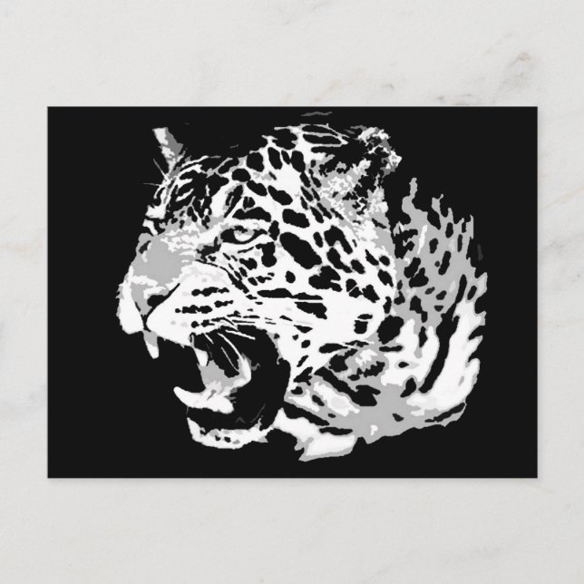 Carte Postale Roaring Jaguar (Devant)