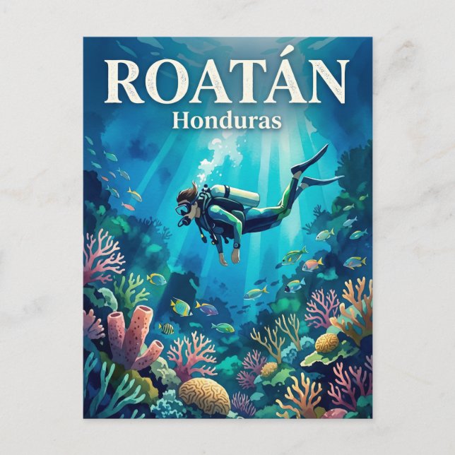 Carte Postale Roatán Honduras (Devant)