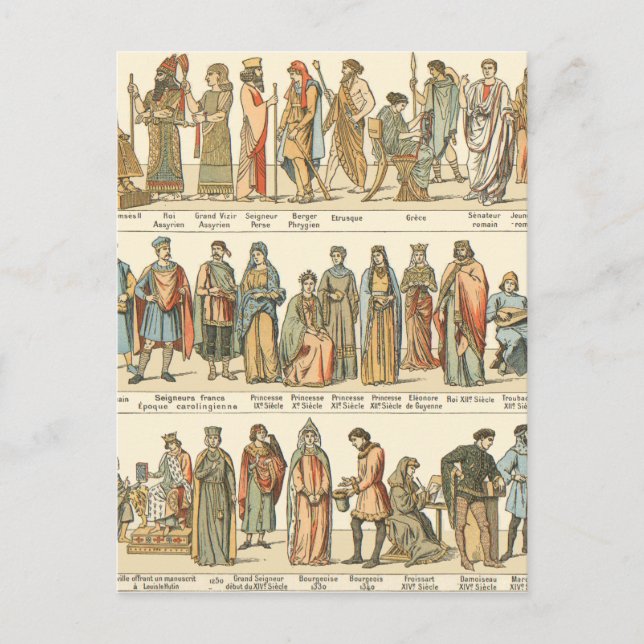 Carte Postale Robe civile historique (Devant)