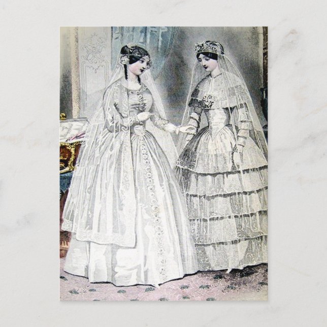 Carte Postale Robe de mariée Vintage Bride (Devant)