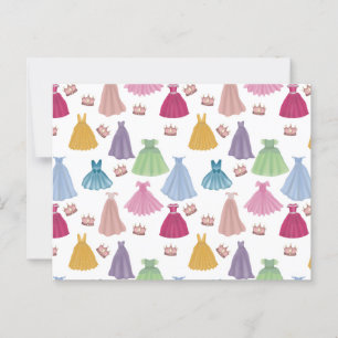 Carte Postale Robe de princesse conte de fée modèle petite fille