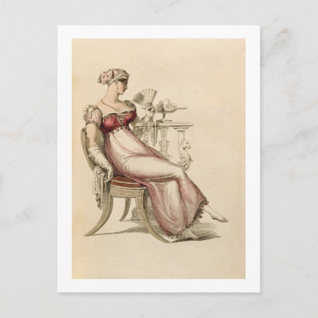 Carte Postale Robe de soirée ou robe de bal, assiette de mode de (Devant)