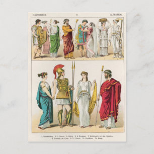 Carte Postale Robe grecque, de 'Trachten der Voelker, 1864