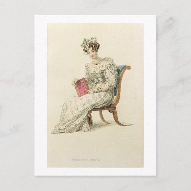 Carte Postale Robe mariage, plaque de mode du Repo d'Ackermann (Devant)