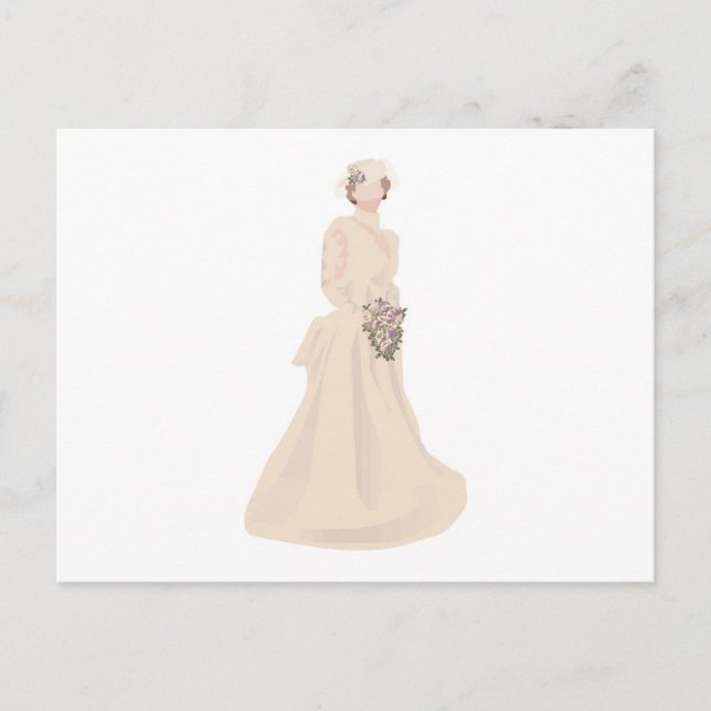 Carte Postale Robe Mariage victorienne (Devant)