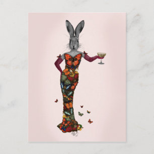 Carte Postale Robe papillon Rabbit 2