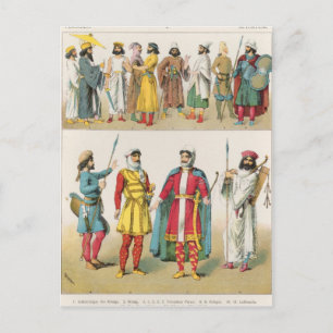 Carte Postale Robe perse, de 'Trachten der Voelker', 1864