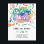Carte Postale Robe pour un Mess Kids Art Peinture peinture Anniv<br><div class="desc">Robe Aquarelle mignonne pour un Mess Kids Peinture Art Peinture Anniversaire Invitation</div>