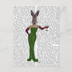Carte Postale Robe verte de lapin
