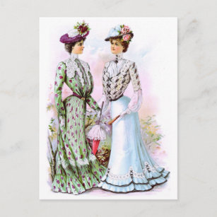 Carte Postale Robe Vintage 1901
