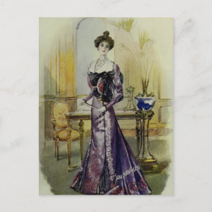 Carte Postale Robe Vintage Victorienne